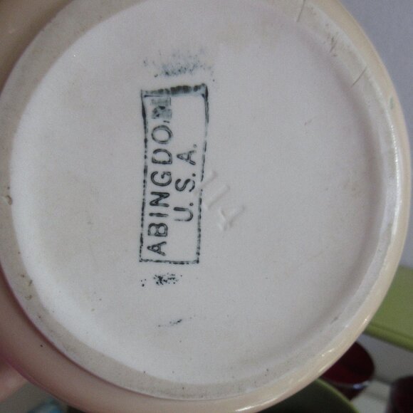 Rare Vintage 1940s Art Deco Abingdon 10" Sepia Pottery Vase #114 - Picture 6 of 6